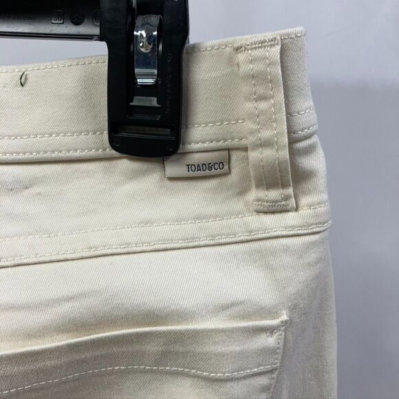 Toad & Co. Sequoia Skinny Pant Ivory Womens 6 Organic Cotton Spring Preppy - Picture 8 of 15